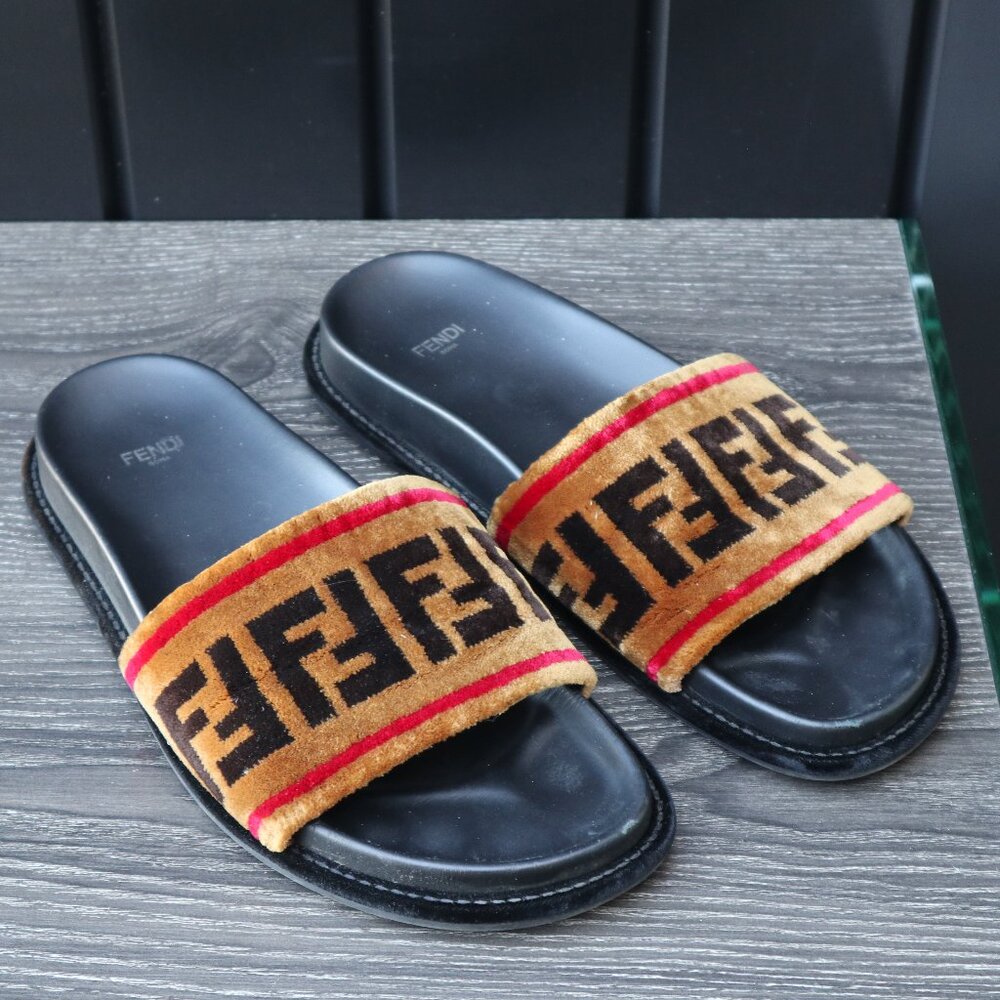 Fendi Velvet Slide